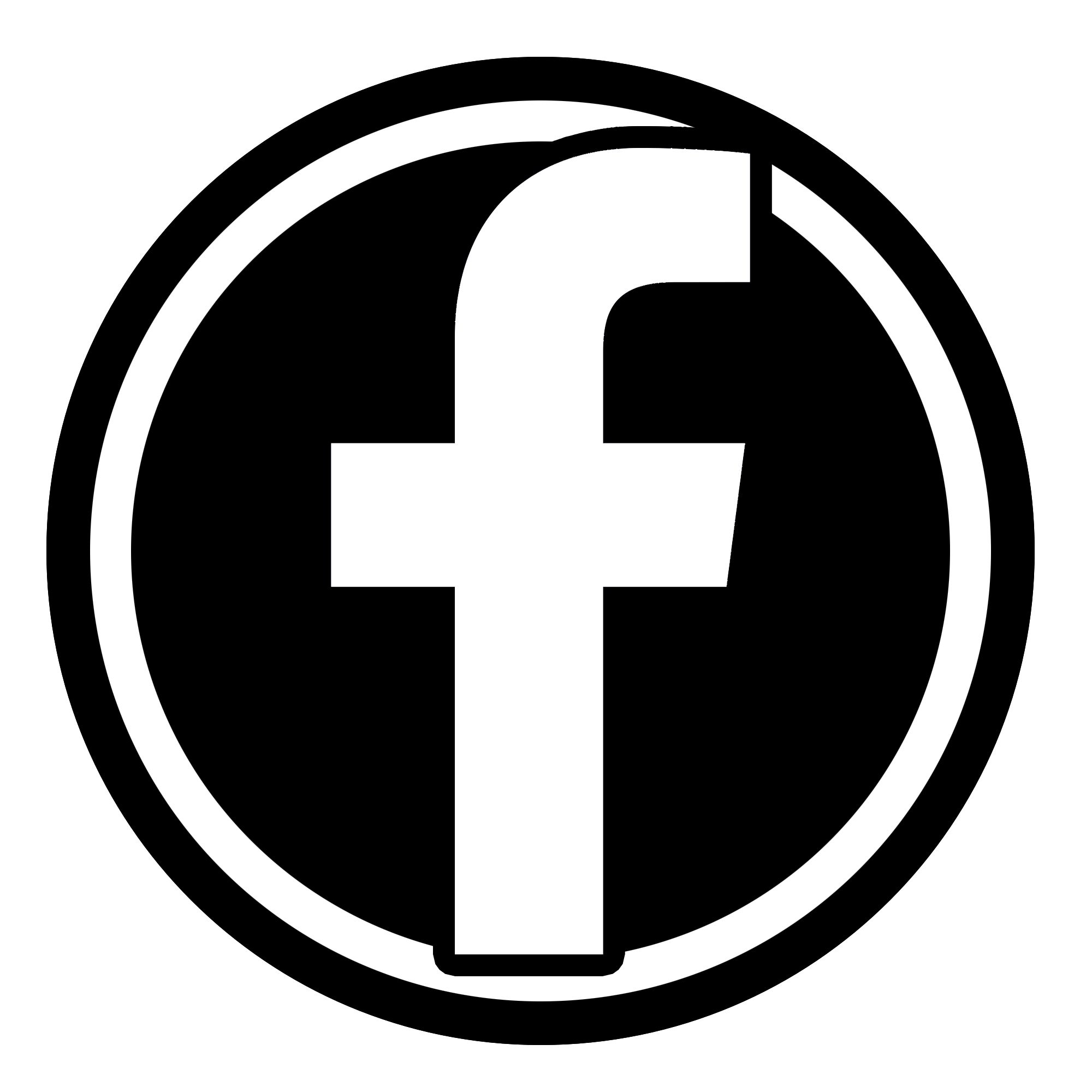 Black Facebook Logo Transparent File